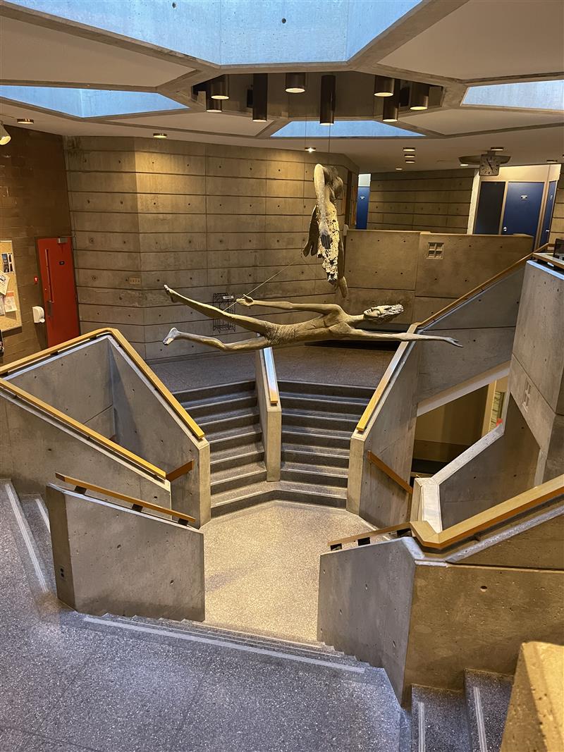 UWaterloo's PAS building stairs + monument